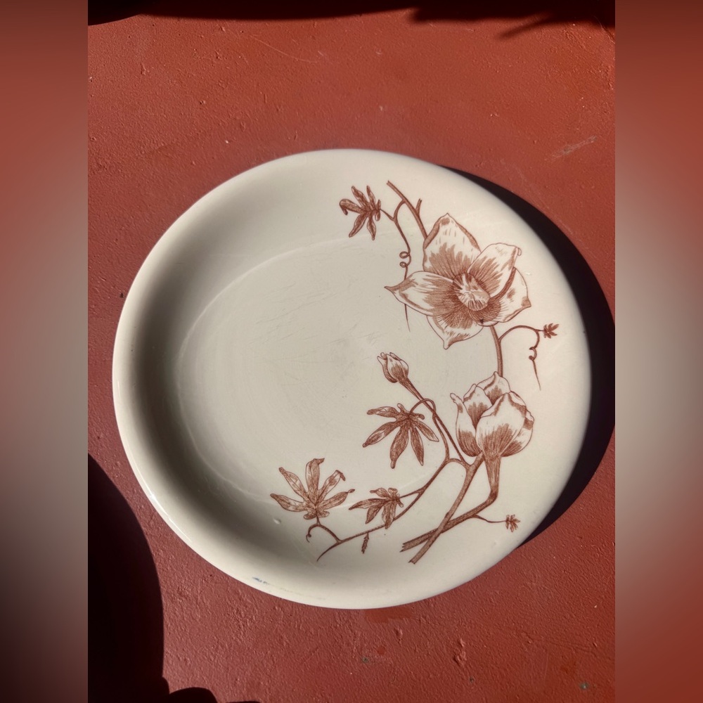 50s Vintage Russel Wright American Modern Floral Dinner Plate